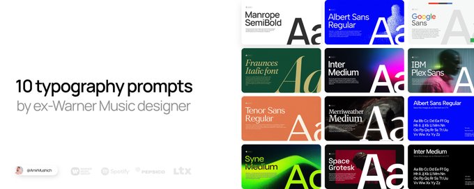 A grid of typography specimens, each showing a large letter A set in a different typeface